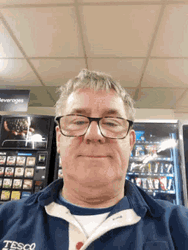 Old White Guy Blinking With Glasses GIF
