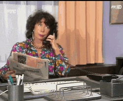 Old Woman Hang Up I'm Busy Now GIF