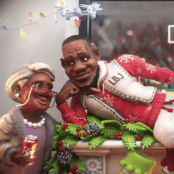 Old Woman Kissing LeBron James Sprite Cranberry Commercial GIF