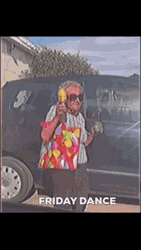 Old Woman Partying Happy Friday Dance GIF