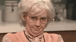 Old Woman Seducing Winking GIF