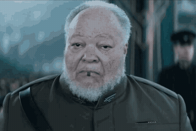 Older Bearded Man In Military Uniform With Cross GIF