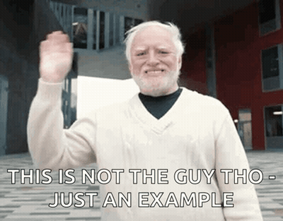 Older Bearded Man Waving Saying Not The Guy GIF