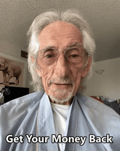 Older Man Blue Robe Get Your Money Back GIF