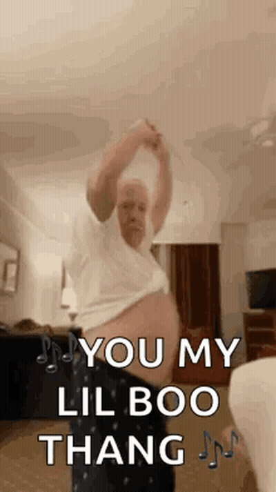 Older Man Dancing With Arms Outstretched GIF