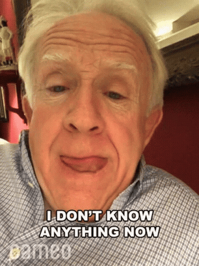 Older Man Funny Face I Don't Know Anything Now GIF