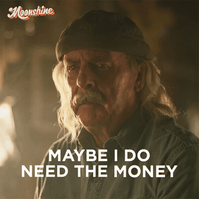 Older Man In Beanie Says Maybe I Do Need The Money GIF