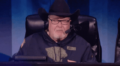 Older Man in Cowboy Hat and Headphones With Name Tag JRX-J