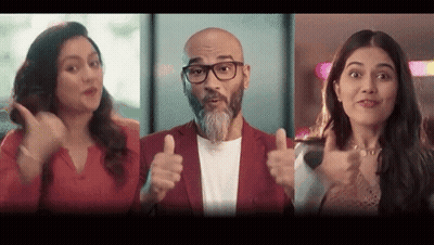 Older Man In Glasses And Blue Shirt Saying Anytime GIF