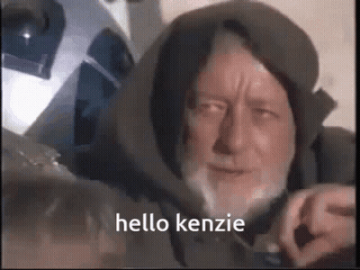 Older Man In Hoodie Says Hello Kenzie GIF