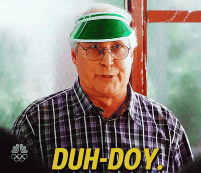 Older Man In Plaid Shirt And Green Visor Saying Duh-Doy GIF