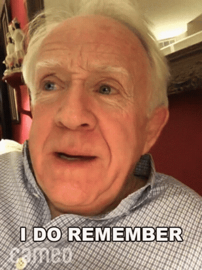 Older Man In Plaid Shirt Says I Do Remember Combo GIF