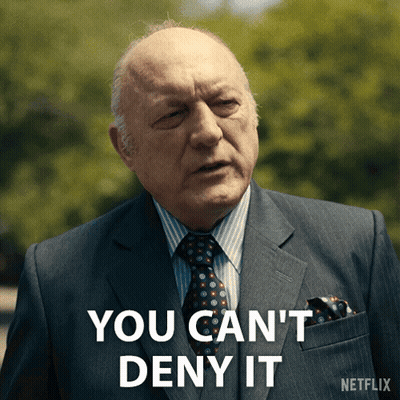 Older Man In Suit Says You Can't Deny It GIF