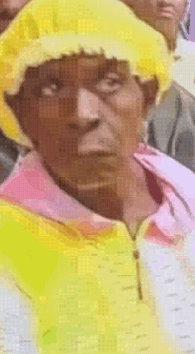 Older Man In Yellow Hat And Pink Shirt GIF