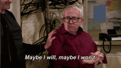 Older Man Says Maybe I Will Maybe I Won't GIF