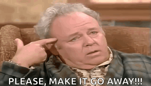 Older Man With Finger To Forehead Please Make It Go Away GIF