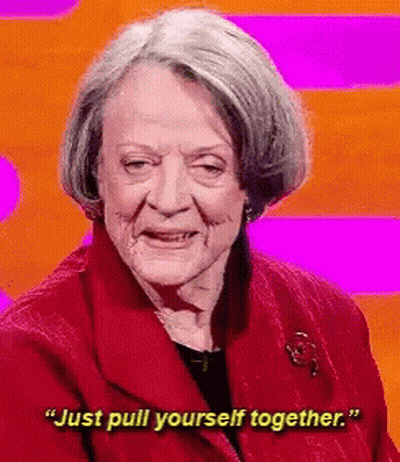 Older Woman In Red Jacket Talking GIF