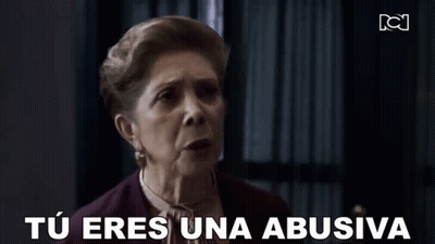 Older Woman Making Funny Face - Tu Eres Una Abusiva GIF