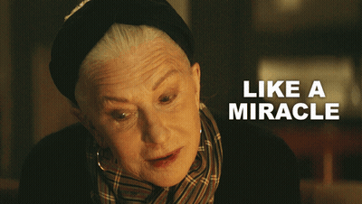 Older Woman Saying Like A Miracle GIF