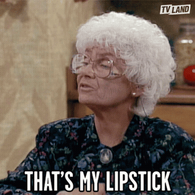 Older Woman Saying That's My Lipstick TV Land GIF