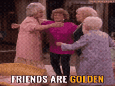 Older Women Dancing Together Friends Are Golden GIF