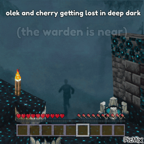 Olek And Cherry Are Getting Lost In Deep Dark And The Warden Is Near GIF