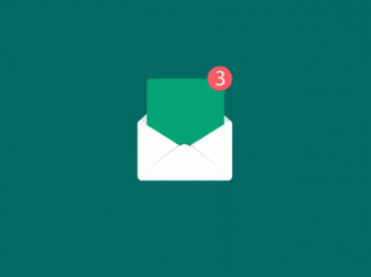 Olive Green Mail Notification GIF