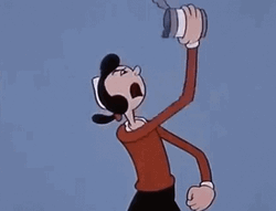 Olive Oyl Popeye Eating Spinach GIF