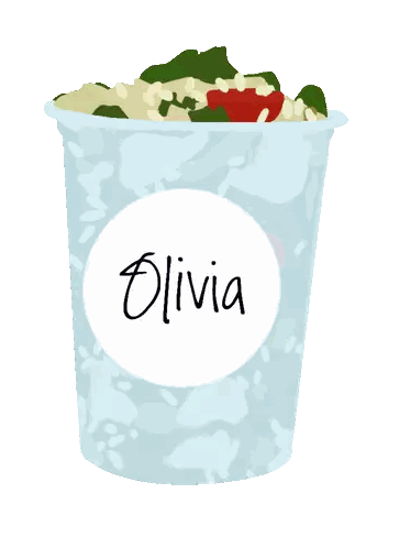Olivia Food Container Sticker
