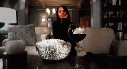 Olivia Pope Looking At Wine Glass GIF