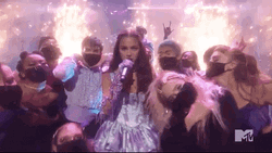 Olivia Rodrigo Break Screen While Singing GIF