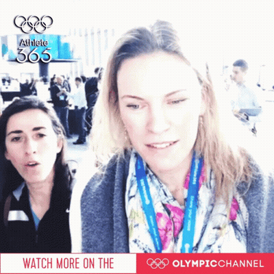 Olympic Channel Poster With Two Women GIF