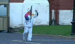 Olympic Guy Torch Run GIF