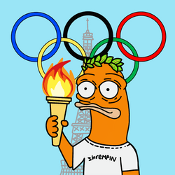 Olympic Rings Holding The Torch GIF