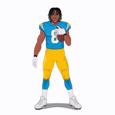 Omar La Chargers Holding Football GIF