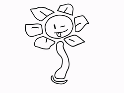 Omega Flowey Tongue Out Drawing GIF