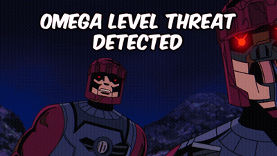 Omega Level Threat Detected Cartoon Poster GIF