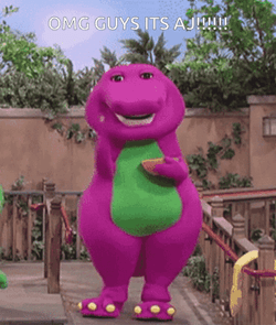 Omg Guys Its Barney Meme GIF