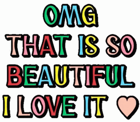 OMG It's Beautiful Rainbow Color Text GIF