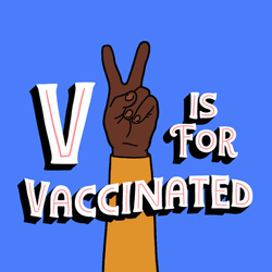 Omicron Variant Vaccinated Hand Sign