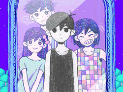 Omori Characters On Mirror GIF