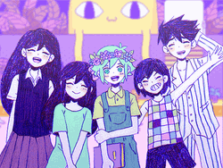 Omori Happy Characters GIF