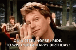 On A Steel Horse I Ride Happy Birthday  GIF