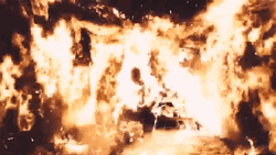 On Fire Guy Walking Away  GIF