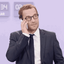 On Hold Man With Eyeglasses GIF
