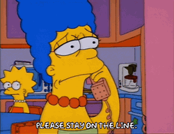 On Hold Marge Simpson Waiting GIF