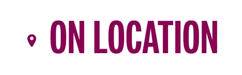 On Location Sign With Pin Sticker
