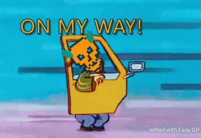 On My Way Cartoon GIF