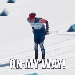 On My Way Snow Sledding Man GIF