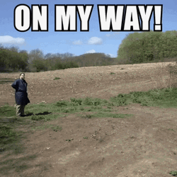 On My Way Standing Man GIF